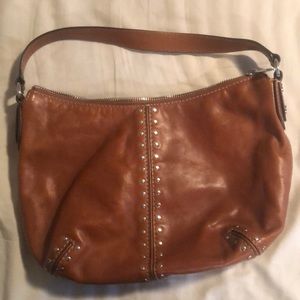 Dark Tan Leather Michael Kors Purse - barely used